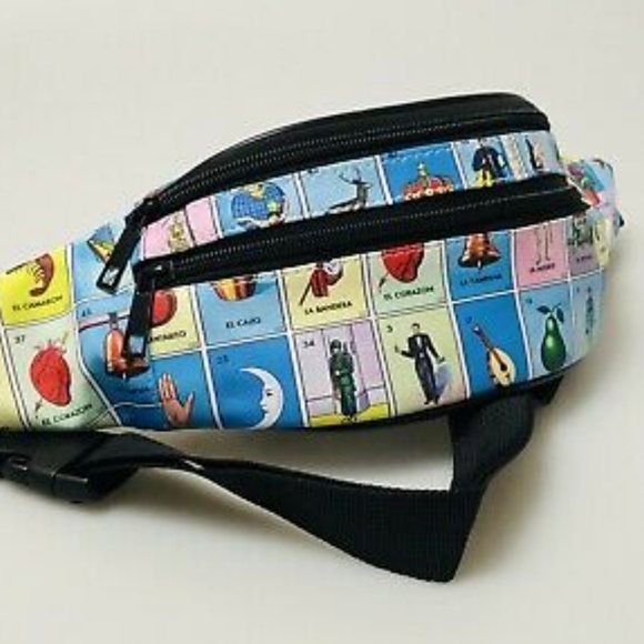 Loteria Mexican Bingo Fanny Pack Waist Travel Bag - Picture 3 of 3